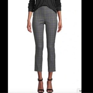 rag & bone Simone Dark Gray BluePlaid High Waist Ankle Slim Fit Trouser Pants 6